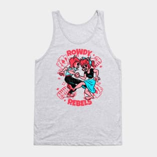 Cool Vintage "Rowdy Rebels" Rockabilly Tank Top